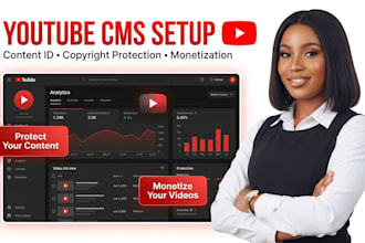 set up and monetize your youtube cms content id mcn and management service cms