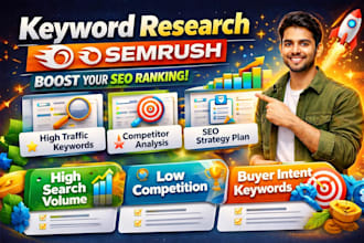 keyword research using semrush for SEO ranking