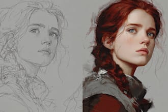do realistic and semi realistic illustrations for you