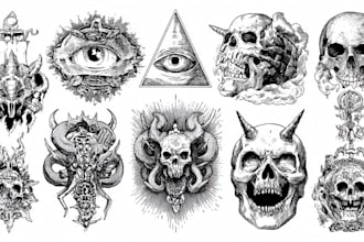 create awesome old school tattoo style design