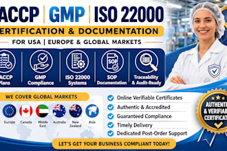 provide iso 9001, 14001, 45001 certification, audit and documentation