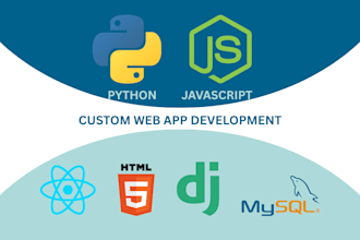 develop custom django web applications with react or django