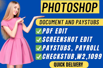 prepare paystub, adp pay stubs, payroll, check stub and w2 1099 941