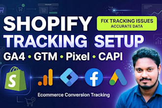 setup or fix shopify conversion tracking ga4 GTM meta pixel capi