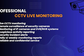 provide professional cctv live monitoring
