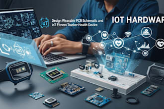 design wearable pcb schematic and iot hardware for fitness tracker health device