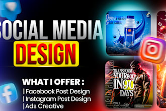 create modern social media post and facebook instagram ad design