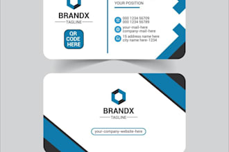 design modern professional business cards and letter head