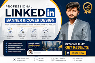 design eye catching linkedin banners and cover banners