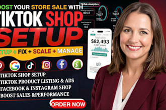 setup 30k ROI tiktok shop fix tiktok dropshipping tiktok shop shopify marketing