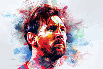 create a face into color vector art portrait