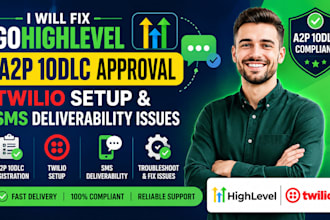 fix gohighlevel a2p 10dlc approval, twilio setup, SMS deliverability, compliance
