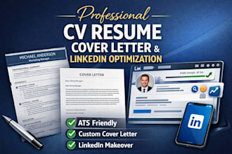 make professional cv resume design create cover letter, linkedin optimize maker