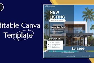 design modern real estate social media templates