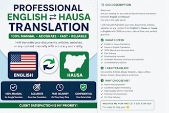 translate english to hausa and hausa to english