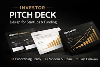 design a high converting investor pitch deck for startups and funding