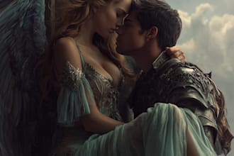 design erotic fantasy romance book cover for kdp
