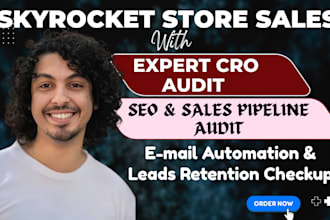 do ecommerce, website, shopify store audit to boost conversion with cro and seo