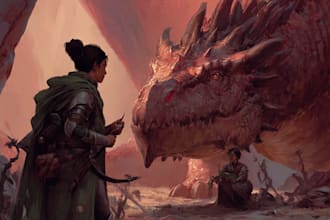 draw fantasy illustrations, concept art, and card game art