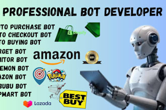 build auto purchase bot, auto checkout bot, pokemon bot, lazada bot, amazon bot