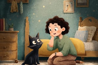 design children story book, picture book illustration
