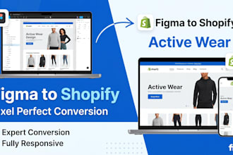 convert figma design to shopify store pixel perfect