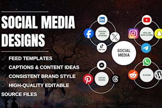 social media marketing design post social media page setup and content creation