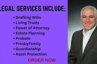 draft revocable trust, last will, and estate planning documents