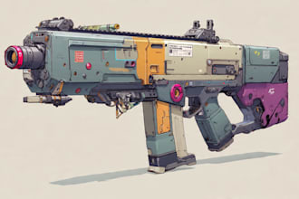 design unique weapons illustrations