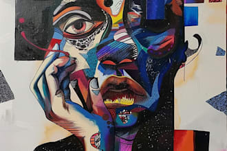create magical abstract art, psychedelic, surrealism, cubism