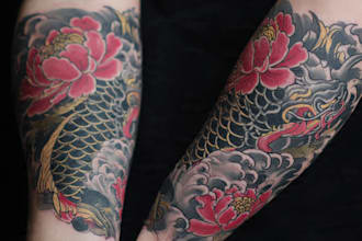 make a traditional japanese irezumi tattoo