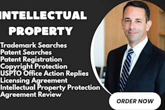 do patent search, uspto trademark check, and intellectual property research