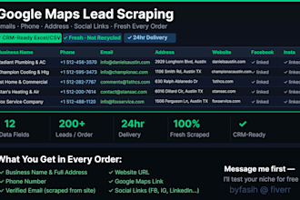 scrape google maps leads with emails and phone numbers