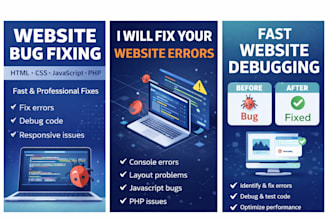 debug and fix website issues quickly