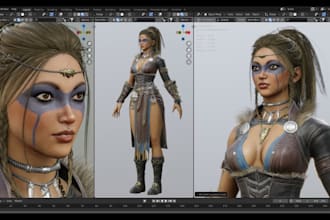 create 3d character modeling, game character, game asset, 3d rigging, 3d model