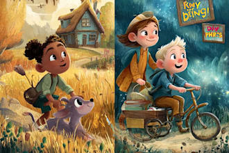 illustrate children story book illustration, children story