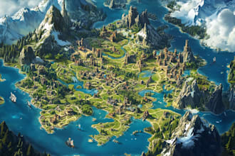 do fantasy map illustration for map