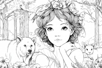 draw unique digital coloring book pages for children