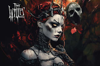 draw a horror character art and horror character design