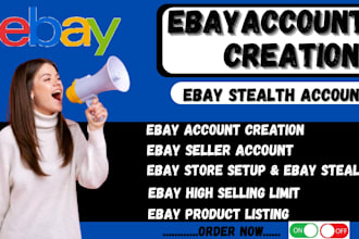 create ebay seller account for all country, ebay store setup, ebay listing