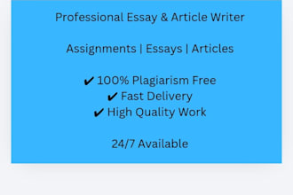 write essays, assignments and articles professionally