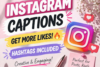 write catchy instagram captions and hashtags