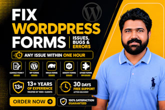 fix wordpress form, create or fix wordpress form 7, formidable, gravity form