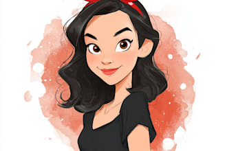 draw your portrait in disney cartoon style caricature