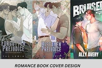 do illustrated romance book cover, paper back audio book, amazon kdp