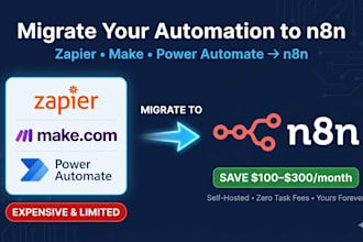 migrate your zapier make or any automation to n8n workflow