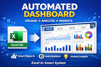 build automated dashboard from your excel data with instant insights