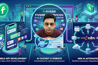 ai mobile app development ai chatbot ai website, and n8n ai automation