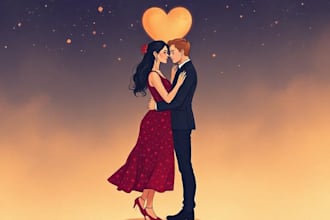 do couple portrait illustration