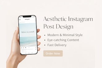 design aesthetic instagram posts for your page